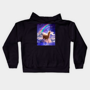 Rainbow Llama Unicorn - Llamacorn Kids Hoodie